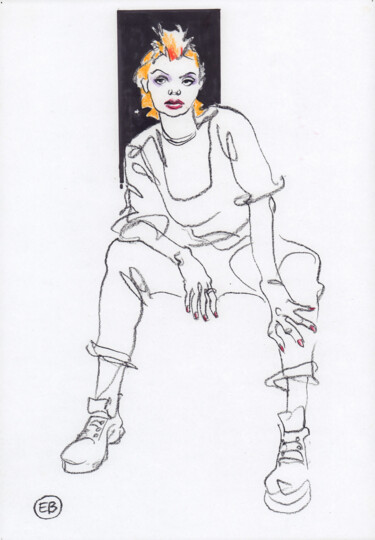 Dibujo titulada "A731 Fiona" por Etienne Bonnet, Obra de arte original, Pastel