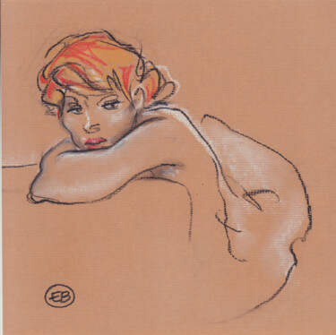 Drawing titled "A624 Louise" by Etienne Bonnet, Original Artwork, Pastel