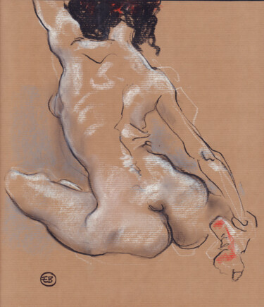Drawing titled "A413 Luisa" by Etienne Bonnet, Original Artwork, Pastel