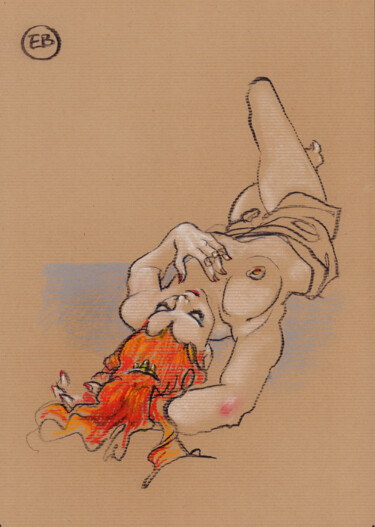 Drawing titled "A710 Catherine" by Etienne Bonnet, Original Artwork, Pastel