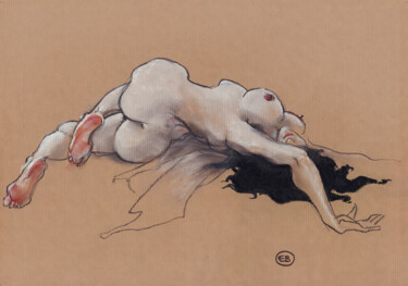 Drawing titled "A768 Adeline" by Etienne Bonnet, Original Artwork, Pastel