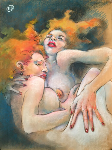 Peinture intitulée "B901 Lovers" par Etienne Bonnet, Œuvre d'art originale, Huile