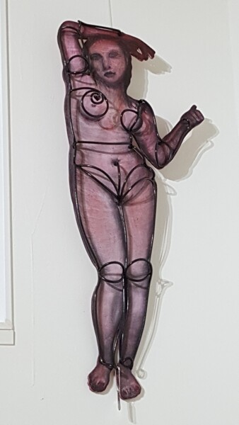Escultura intitulada "Hommage à JAD INGRE…" por Etienne Frouin (E9 Inertion), Obras de arte originais, Madeira