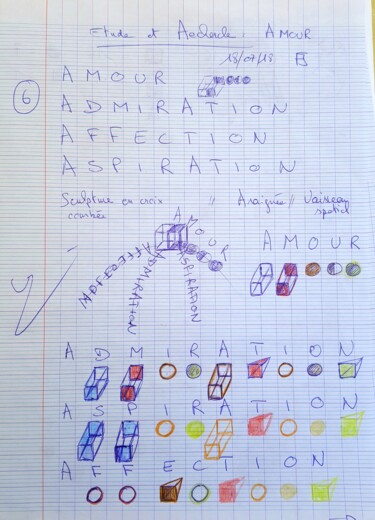 Drawing titled "Amour Admiration As…" by Etienne Frouin (E9 Inertion), Original Artwork, Metals