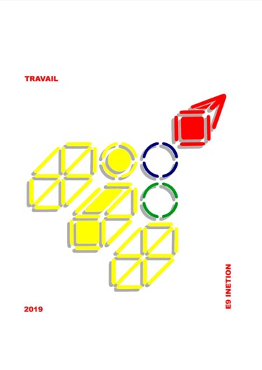 제목이 "TRAVAIL"인 디지털 아트 Etienne Frouin (E9 Inertion)로, 원작, 디지털 페인팅