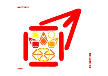 Arte digitale intitolato "BACTERIE" da Etienne Frouin (E9 Inertion), Opera d'arte originale, Lavoro digitale 2D