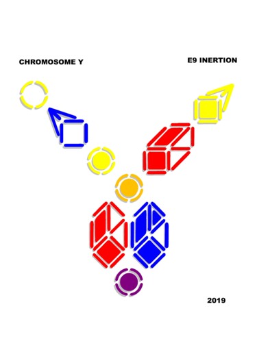 数字艺术 标题为“chromosome Y” 由Etienne Frouin (E9 Inertion), 原创艺术品, 2D数字工作