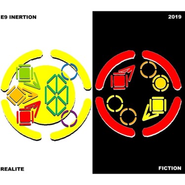 제목이 "Realite / Fiction"인 디지털 아트 Etienne Frouin (E9 Inertion)로, 원작, 2D 디지털 작업