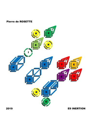 「Pierre de ROSETTE」というタイトルのデジタルアーツ Etienne Frouin (E9 Inertion)によって, オリジナルのアートワーク, 2Dデジタルワーク