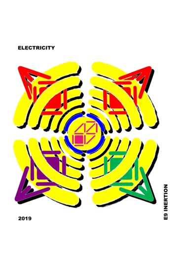 Arts numériques intitulée "ELECTRICITY" par Etienne Frouin (E9 Inertion), Œuvre d'art originale, Travail numérique 2D