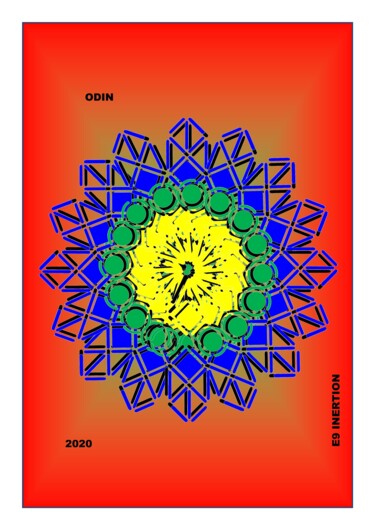 数字艺术 标题为“ODIN” 由Etienne Frouin (E9 Inertion), 原创艺术品, 2D数字工作