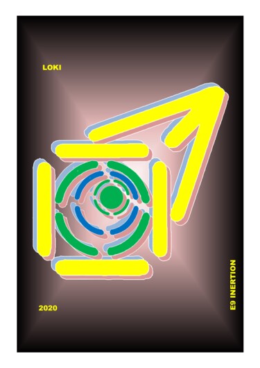 제목이 "LOKI"인 디지털 아트 Etienne Frouin (E9 Inertion)로, 원작, 2D 디지털 작업