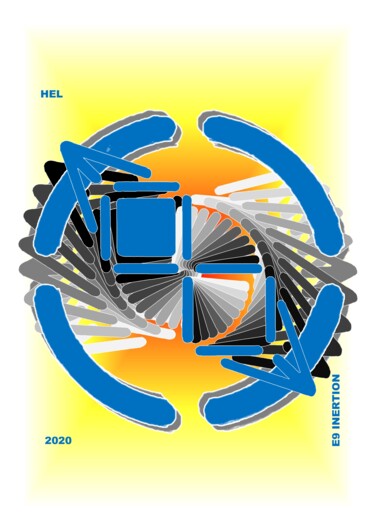 제목이 "HEL"인 디지털 아트 Etienne Frouin (E9 Inertion)로, 원작, 2D 디지털 작업