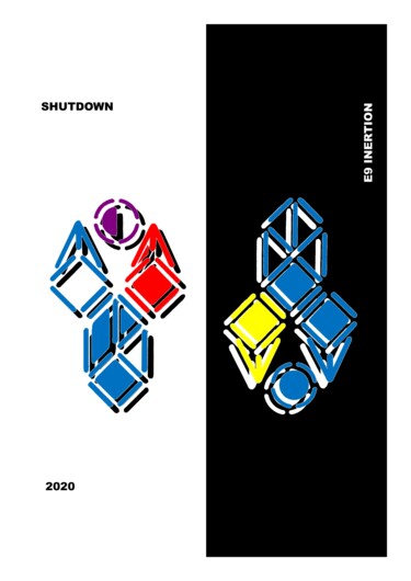 제목이 "SHUTDOWN"인 디지털 아트 Etienne Frouin (E9 Inertion)로, 원작, 2D 디지털 작업