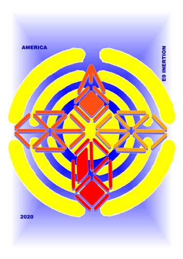 数字艺术 标题为“AMERICA” 由Etienne Frouin (E9 Inertion), 原创艺术品, 2D数字工作