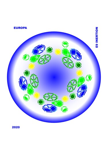 「EUROPA」というタイトルのデジタルアーツ Etienne Frouin (E9 Inertion)によって, オリジナルのアートワーク, 2Dデジタルワーク