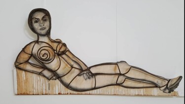 雕塑 标题为“Dialogue with Manet” 由Etienne Frouin (E9 Inertion), 原创艺术品, 金属 安装在木质担架架上