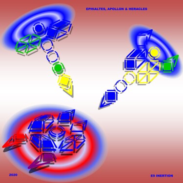 数字艺术 标题为“EPHIALTES, APOLLON…” 由Etienne Frouin (E9 Inertion), 原创艺术品, 2D数字工作