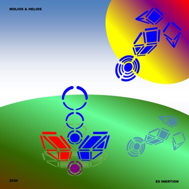 Arts numériques intitulée "MOLIOS & HELIOS" par Etienne Frouin (E9 Inertion), Œuvre d'art originale, Travail numérique 2D