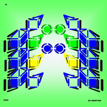 Grafika cyfrowa / sztuka generowana cyfrowo zatytułowany „15 PHOSPHORE” autorstwa Etienne Frouin (E9 Inertion), Oryginalna p…