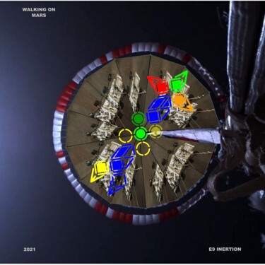 Grafika cyfrowa / sztuka generowana cyfrowo zatytułowany „Walking on Mars” autorstwa Etienne Frouin (E9 Inertion), Oryginaln…