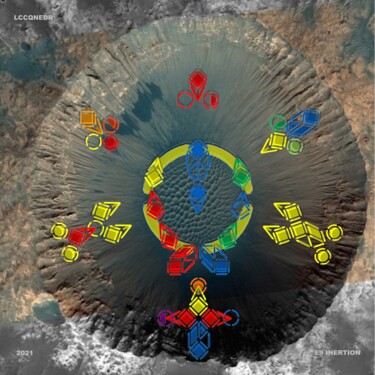 数字艺术 标题为“LCCQNEDR” 由Etienne Frouin (E9 Inertion), 原创艺术品, 2D数字工作