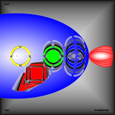 Digitale Kunst mit dem Titel "COLT" von Etienne Frouin (E9 Inertion), Original-Kunstwerk, 2D digitale Arbeit