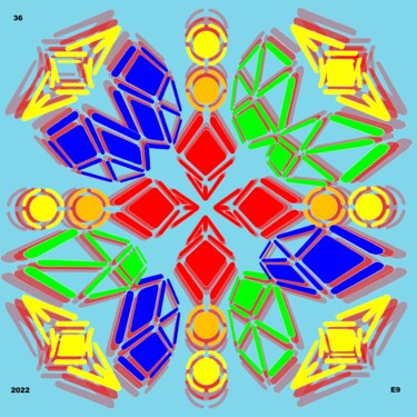 Arts numériques intitulée "36 KRYPTON" par Etienne Frouin (E9 Inertion), Œuvre d'art originale, Travail numérique 2D