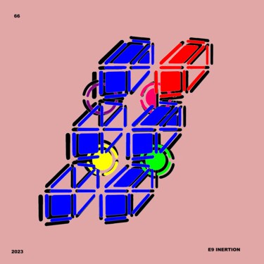 제목이 "66 DYSPROSIUM"인 디지털 아트 Etienne Frouin (E9 Inertion)로, 원작, 디지털 콜라주