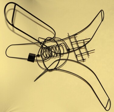 Sculpture titled "squelette radiolair…" by Etienne Frouin (E9 Inertion), Original Artwork, Metals