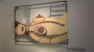 Escultura intitulada "Hommage à Tom Wesse…" por Etienne Frouin (E9 Inertion), Obras de arte originais, Metais Montado em Met…