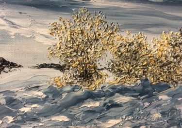 Peinture intitulée "Paysage hivernal" par Etienne Guérinaud, Œuvre d'art originale, Huile