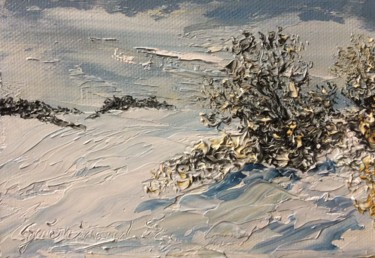 Peinture intitulée "L'hiver dans toute…" par Etienne Guérinaud, Œuvre d'art originale, Huile Monté sur Autre panneau rigide