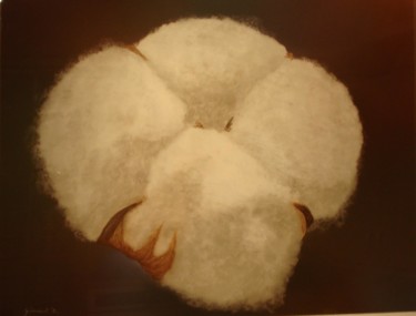 Dessin intitulée "Boule de coton" par Etienne Guérinaud, Œuvre d'art originale, Pastel