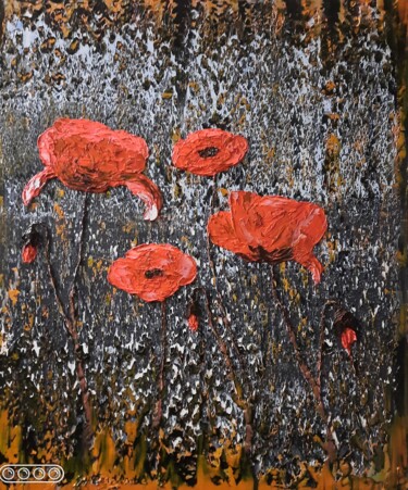 Peinture intitulée "Fleur de rêve à vou…" par Etienne Guérinaud, Œuvre d'art originale, Huile Monté sur Châssis en bois