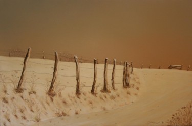 Dessin intitulée "Douceur hivernal ch…" par Etienne Guérinaud, Œuvre d'art originale, Pastel Monté sur Carton