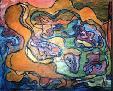 Painting titled "composition-abstrai…" by Etienne Saint-Michel, Original Artwork, Acrylic