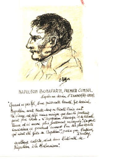 Peinture intitulée "Napoléon Bonaparte…" par Etienne Saint-Michel, Œuvre d'art originale, Encre