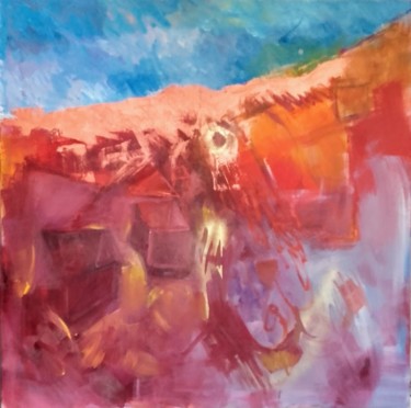 Pittura intitolato "La colline intérieu…" da De Grati, Opera d'arte originale, Olio
