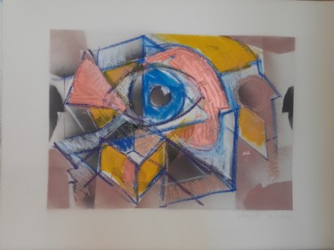 Drawing titled "Le bon profil" by De Grati, Original Artwork, Pastel