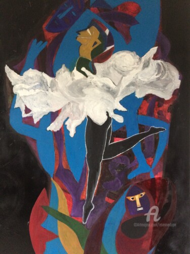 Pintura titulada "Mouvement V" por Étienne Dupé, Obra de arte original, Oleo