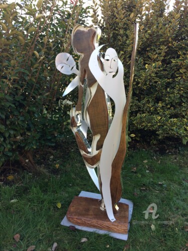 Sculptuur getiteld "Danseuse aux fantôm…" door Étienne Dupé, Origineel Kunstwerk, Metalen