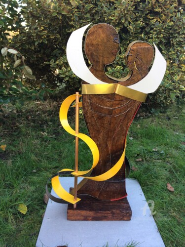 Sculpture intitulée "Les amoureux du siè…" par Étienne Dupé, Œuvre d'art originale, Aluminium