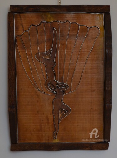 Skulptur mit dem Titel "Les équilibristes" von Étienne Dupé, Original-Kunstwerk, Holz