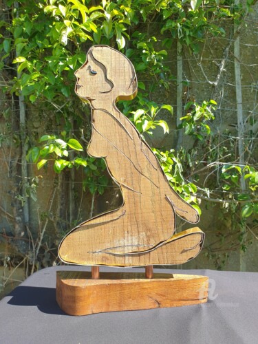 Sculpture titled "Little prière" by Étienne Dupé, Original Artwork, Aluminium