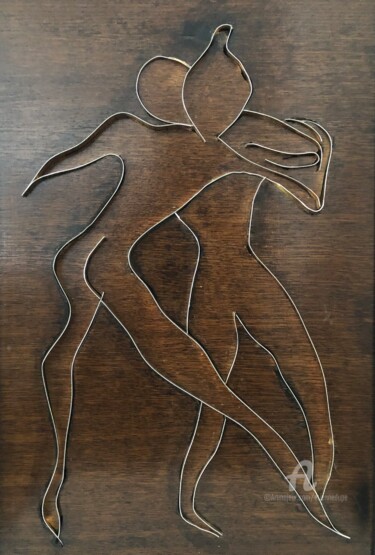 Skulptur mit dem Titel "Couple dansant" von Étienne Dupé, Original-Kunstwerk, Aluminium