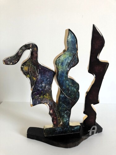 Skulptur mit dem Titel "Petit trio" von Étienne Dupé, Original-Kunstwerk, Aluminium