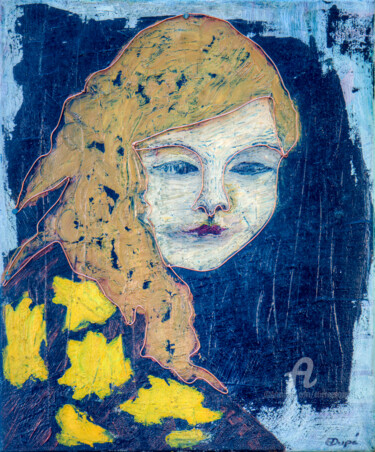 Peinture intitulée "La petite fille" par Étienne Dupé, Œuvre d'art originale, Huile