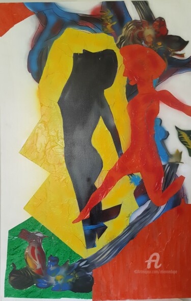 Картина под названием "Mouvement I" - Étienne Dupé, Подлинное произведение искусства, Акрил