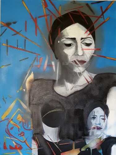 Peinture intitulée "YANA la syrienne" par Étienne Dupé, Œuvre d'art originale, Huile